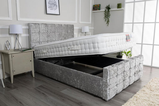 Cubic Design Ottoman Bed | Including Mattress