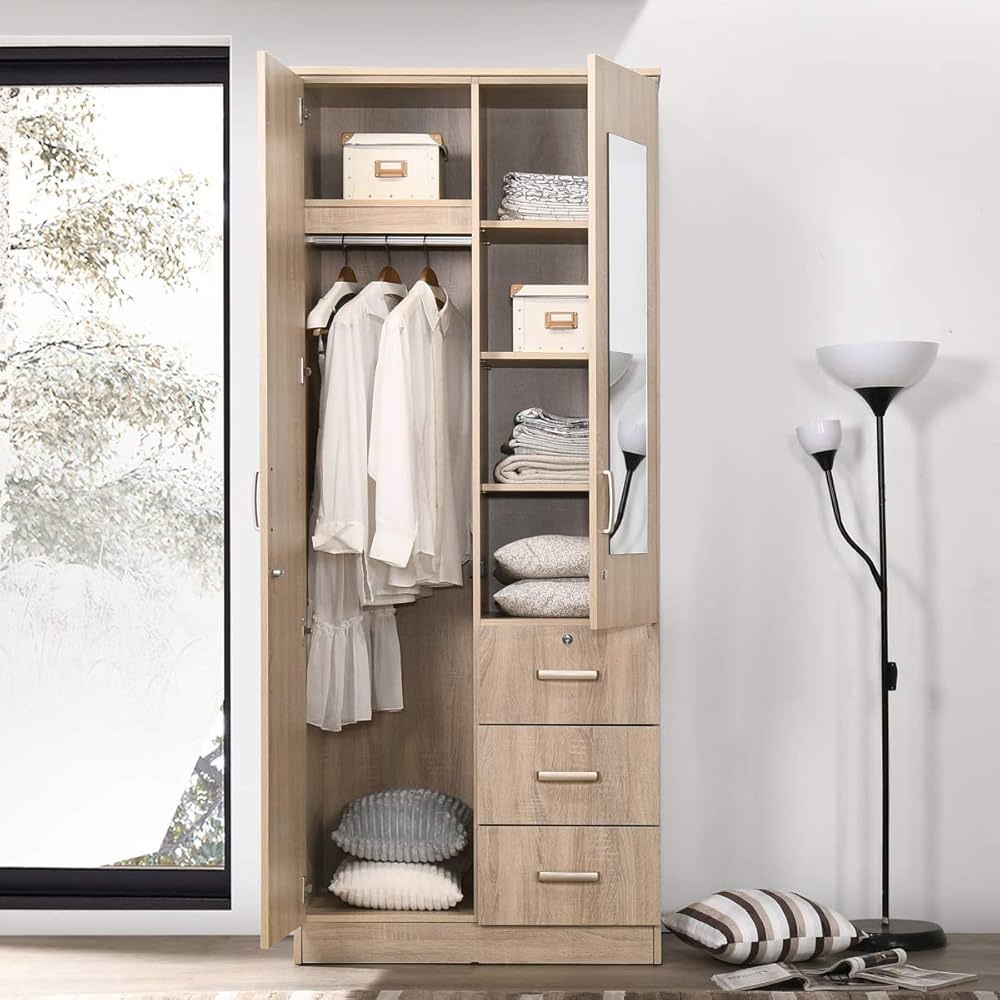 2 Door Wardrobe | Including 3 Drawers & Mirrors