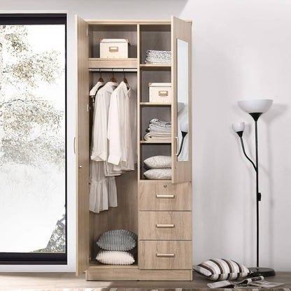 2 Door Wardrobe | Including 3 Drawers & Mirrors