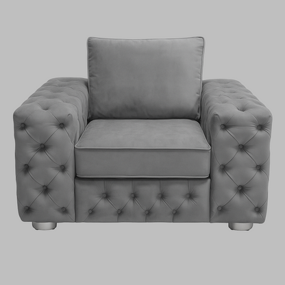 Ashton Chesterfield Scatter Back/High Back Sofa | Including Footstool