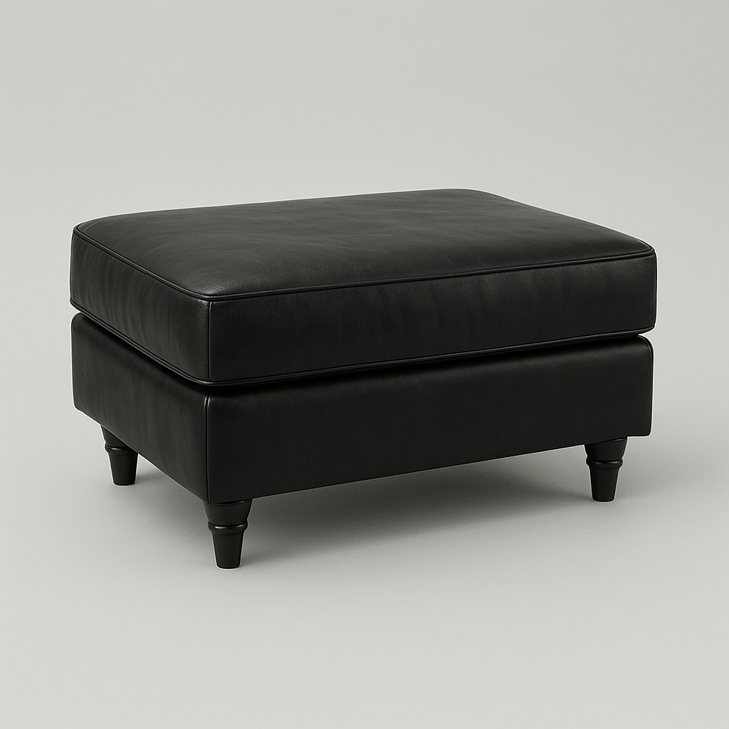 Oakland Leather Sofa | With Footstool