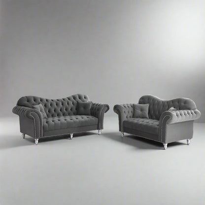 Elegance Chesterfield Sofa | Including Footstool