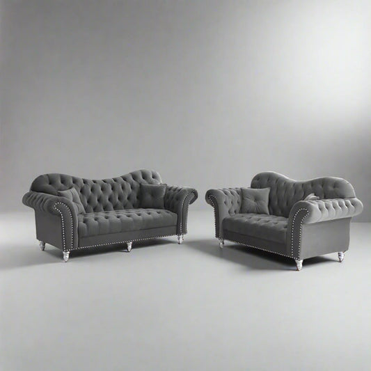 Elegance Chesterfield Sofa | Including Footstool