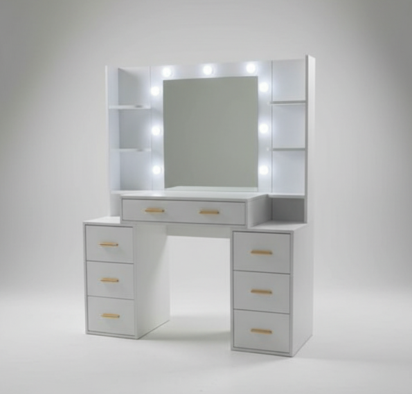 Dressing / Vanity Desk With Lights & Mirror