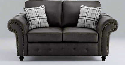 Oakland Leather Sofa | With Footstool