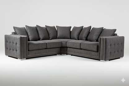 Alaska Simple Sofa | With Footstool