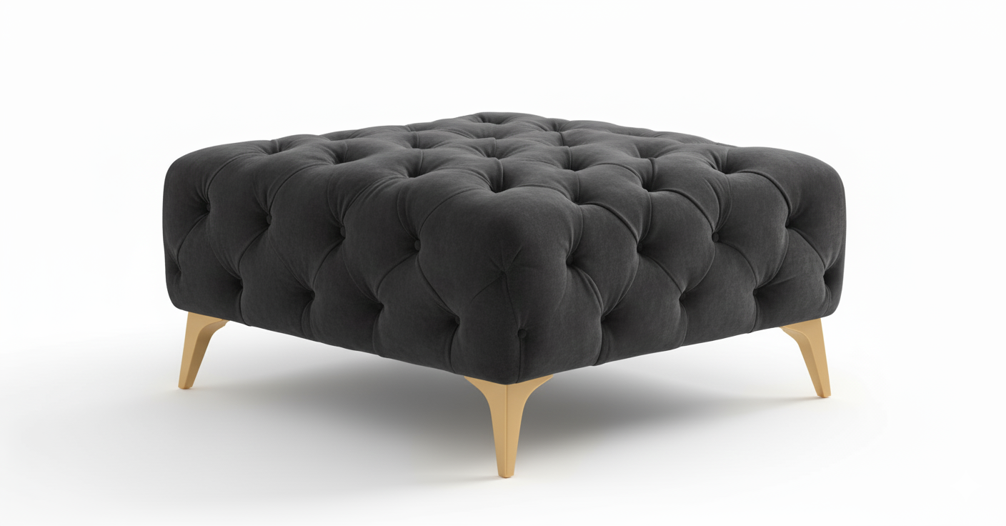 Italian Chesterfield Sofa | Including Footstool