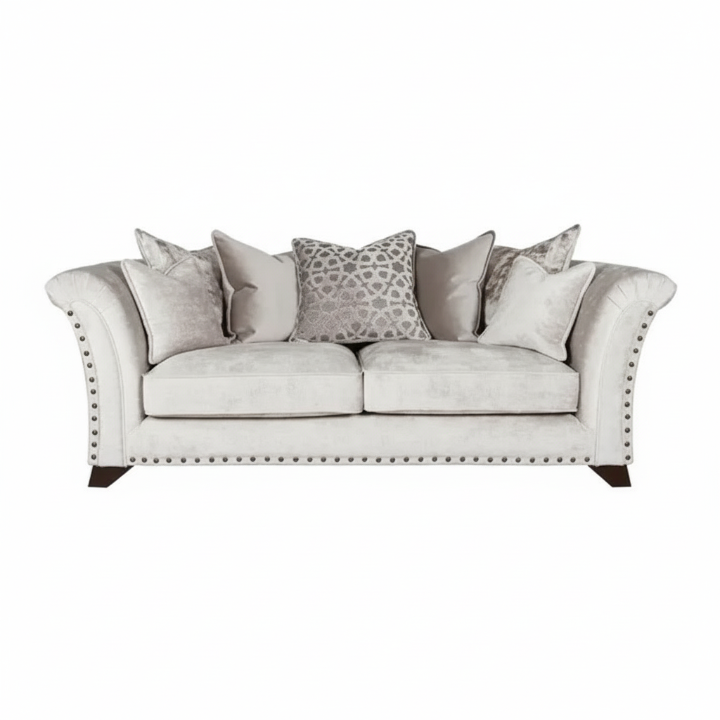Harrison Scatter Back Sofa | With Footstool