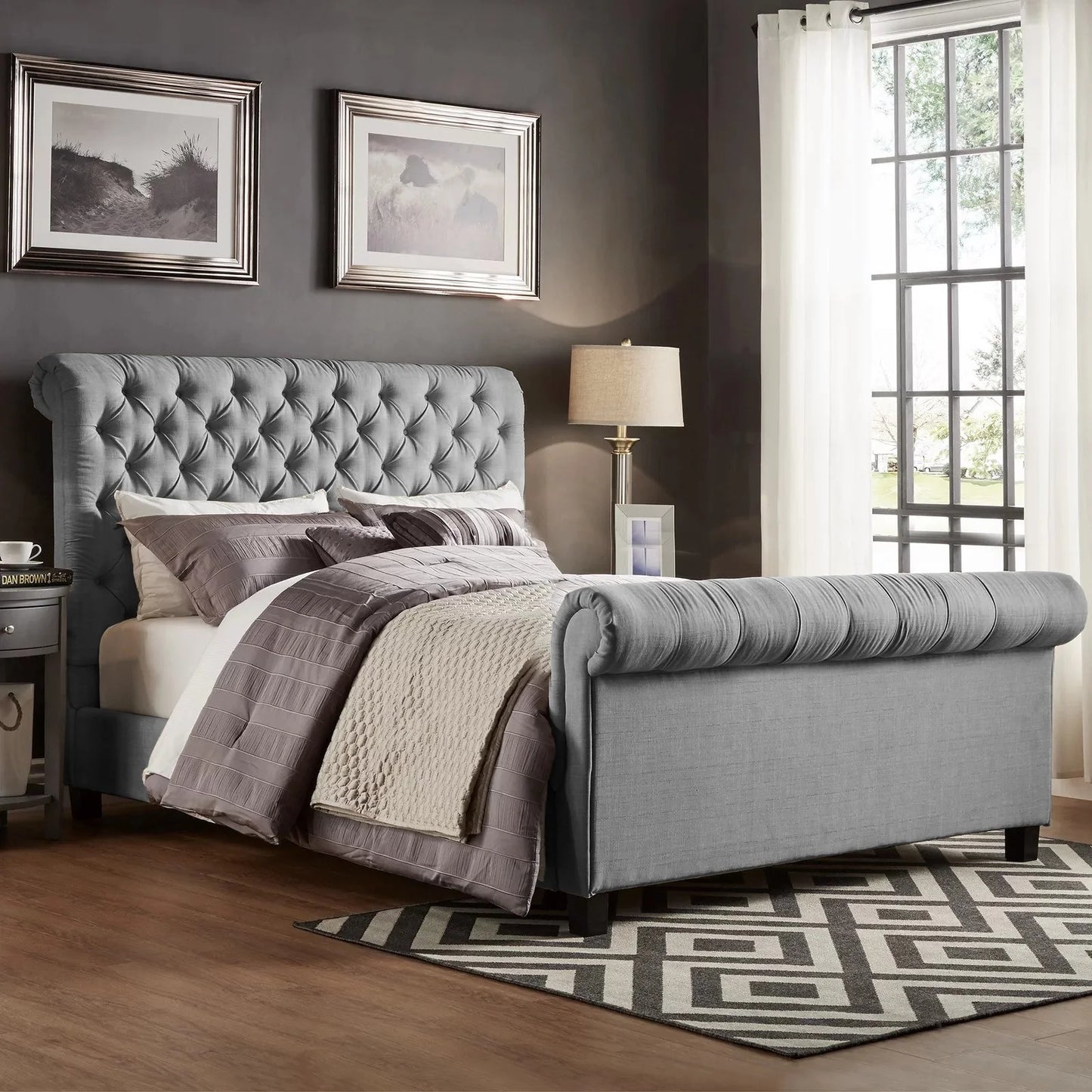 Sleigh Ottoman Bed | Including Mattress