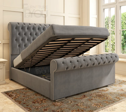 Sleigh Ottoman Bed | Including Mattress