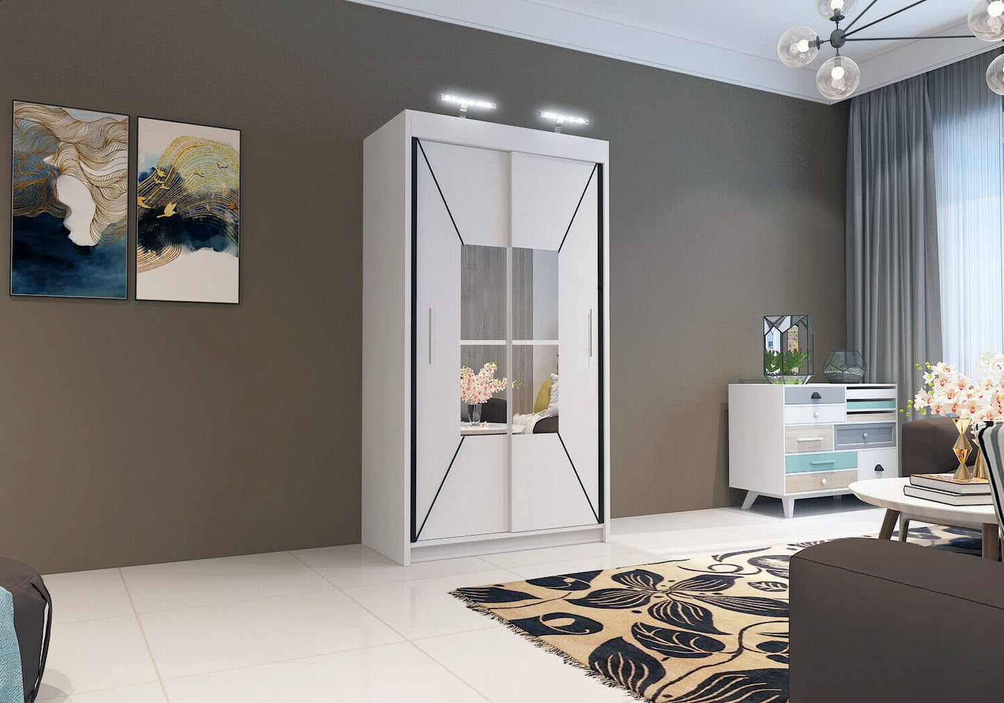 Nicole Sliding Door Wardrobe | Including Mirrors