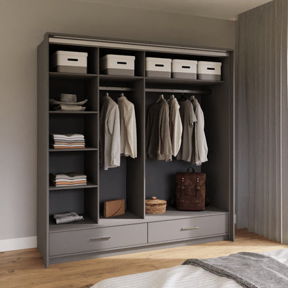 High Gloss Sliding Door Wardrobe | Including Mirrors