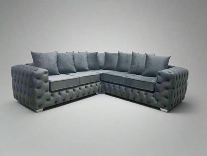 Ashton Chesterfield Scatter Back/High Back Sofa | Including Footstool