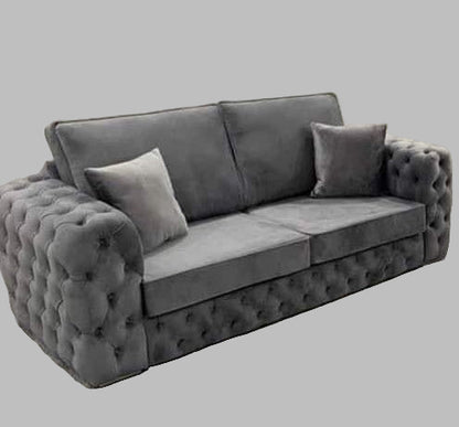 Ashton Chesterfield Scatter Back/High Back Sofa | Including Footstool