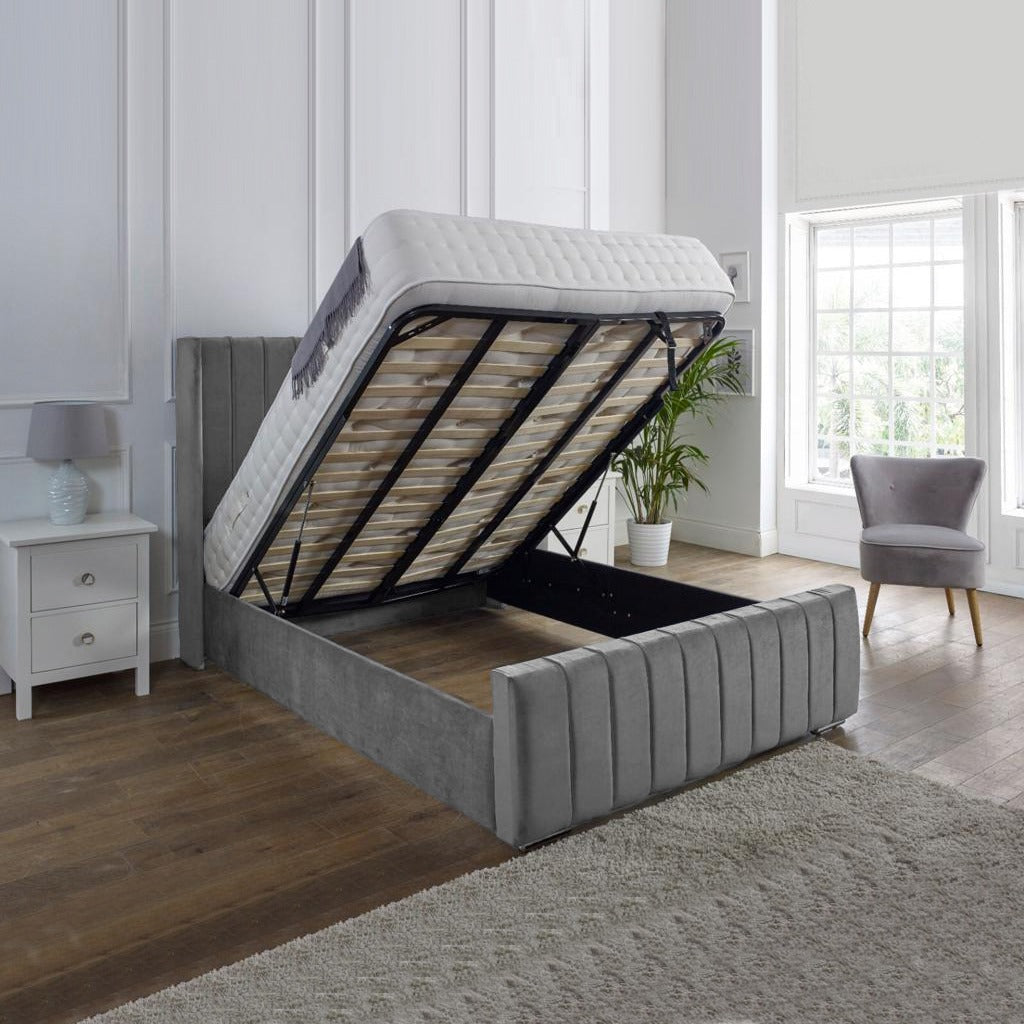 Wing Back Ottoman Bed | Including Mattress